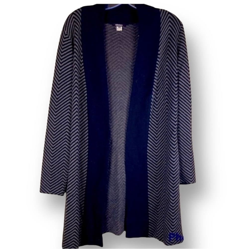 Kerisma Cashmere Blend Chevron Pattern Knit Open … - image 5